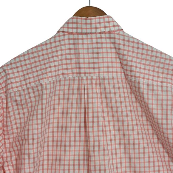 Peter Millar Men's Long Sleeve Button Up Shirt Pink White Plaid Large - Picture 5 of 7